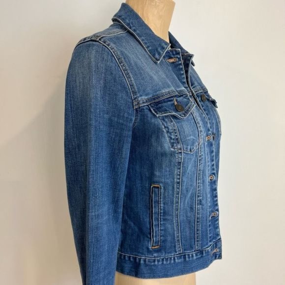 Tommy Hilfiger Women’s XS Blue Denim Jean Trucker Jacket Button Down Cotton - Picture 4 of 11
